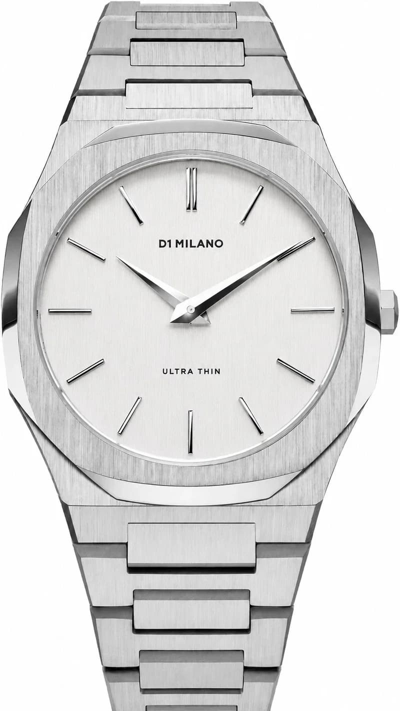 Garde-temps D1 Milano UTBJ23 pour unisexe, cadran gris et bracelet en acier