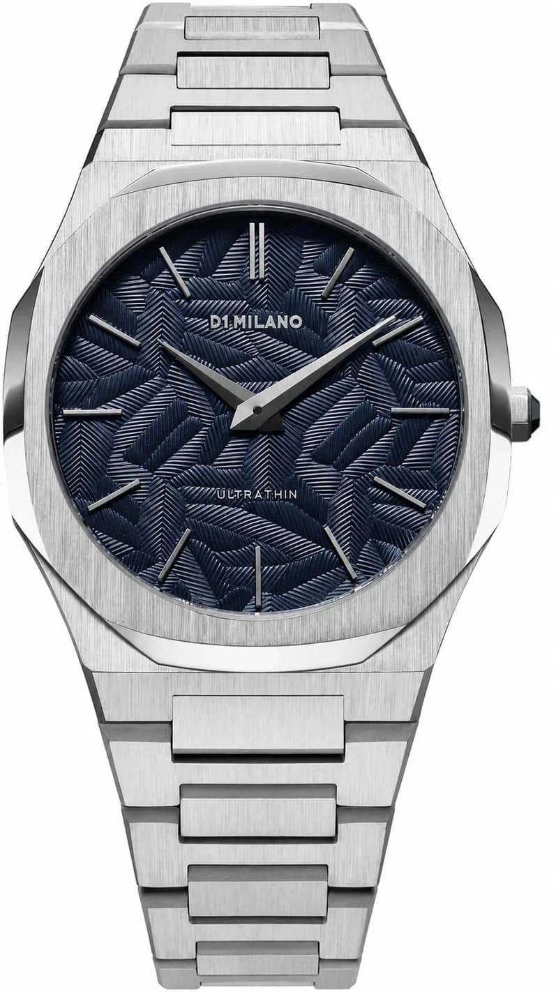 Garde-temps D1 Milano UTBJ35 pour homme, cadran bleu et bracelet en acier