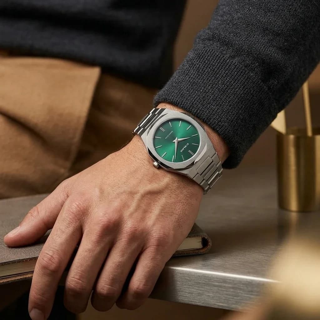 Détail du bracelet acier du D1 Milano UTBJ37