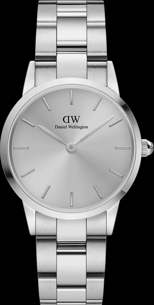Garde-temps Daniel Wellington DW00100402 pour femme, cadran argenté, bracelet acier bicolore