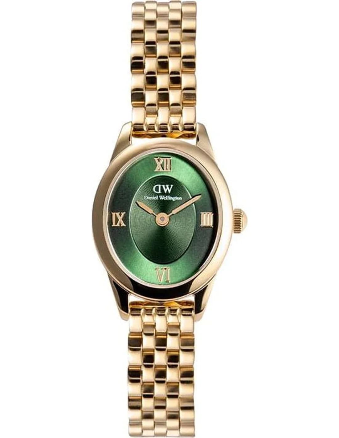 Garde-temps Daniel Wellington DW00100804 pour femme, cadran vert et bracelet acier