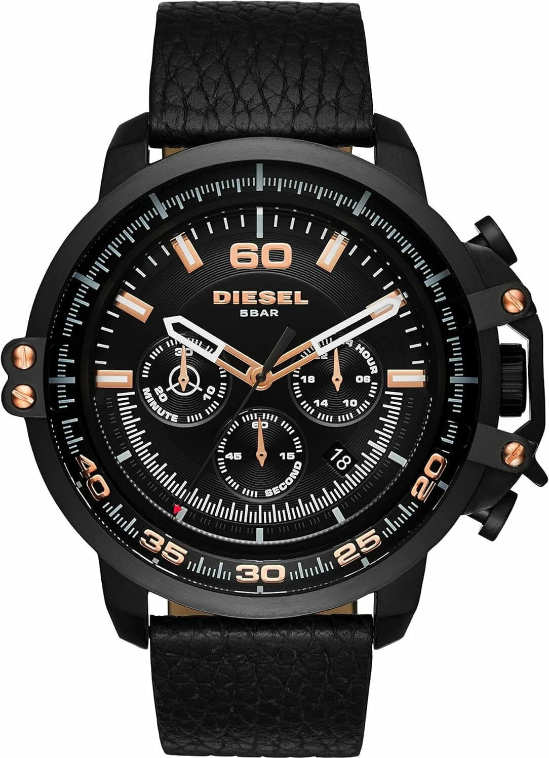 Garde-temps Diesel DZ4600 pour homme, cadran gris sur acier inoxydable