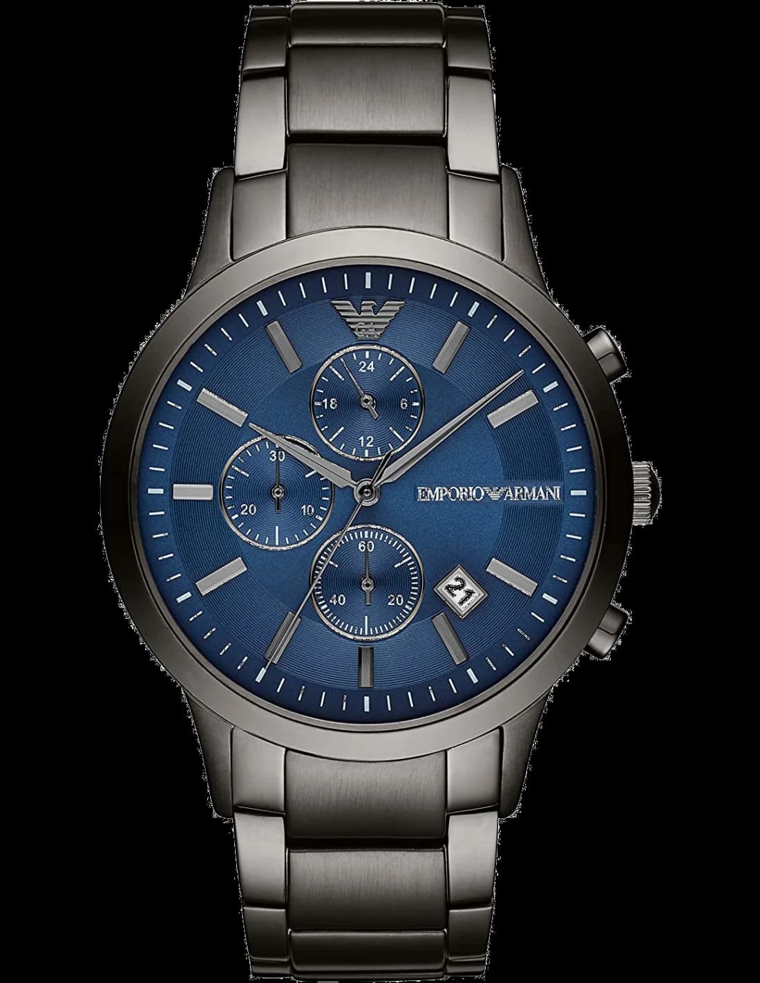 Garde-temps Emporio Armani AR11215 pour homme, chronographe sport acier bleu