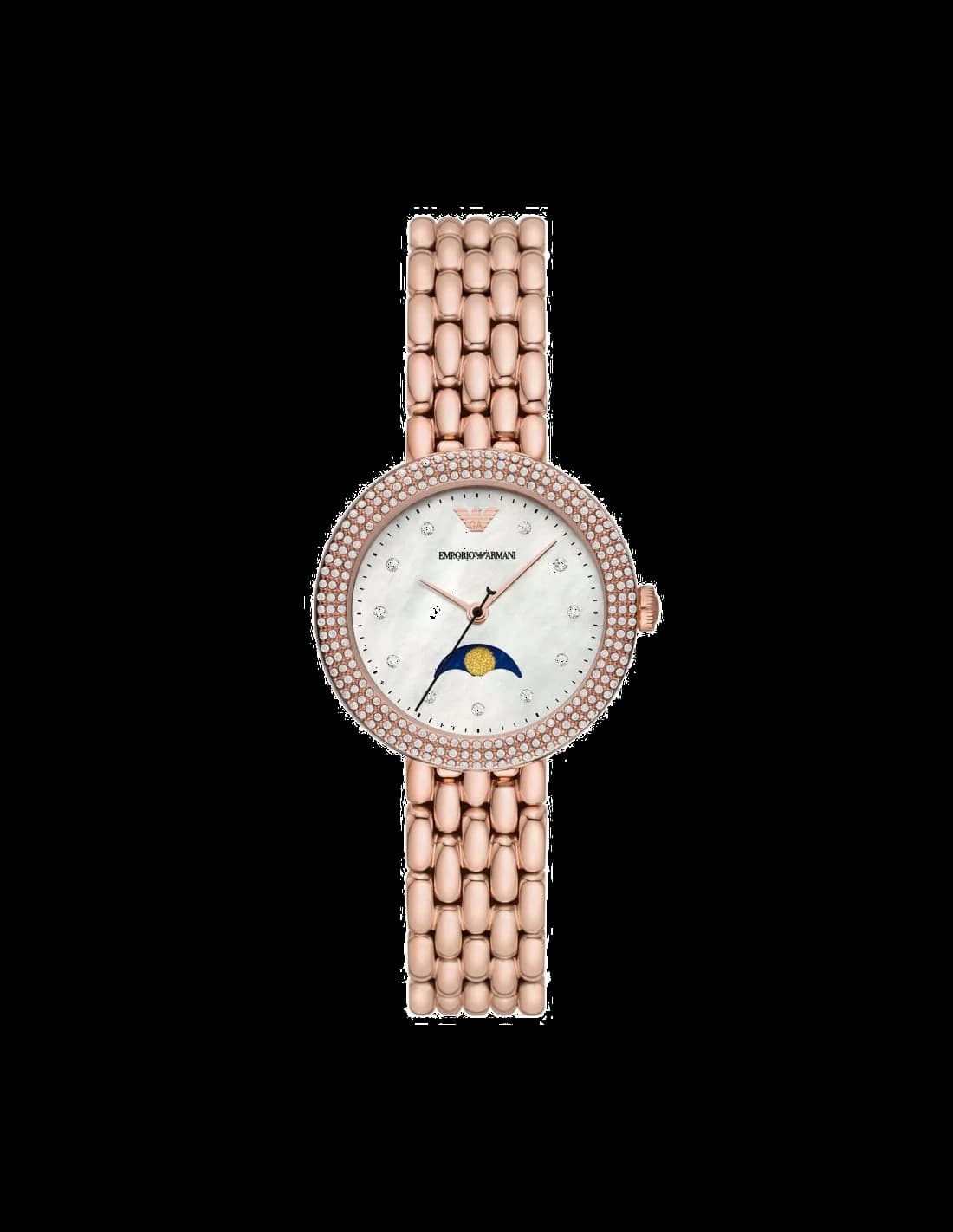 Garde-temps Emporio Armani AR11462 pour femme, cadran nacre et acier doré