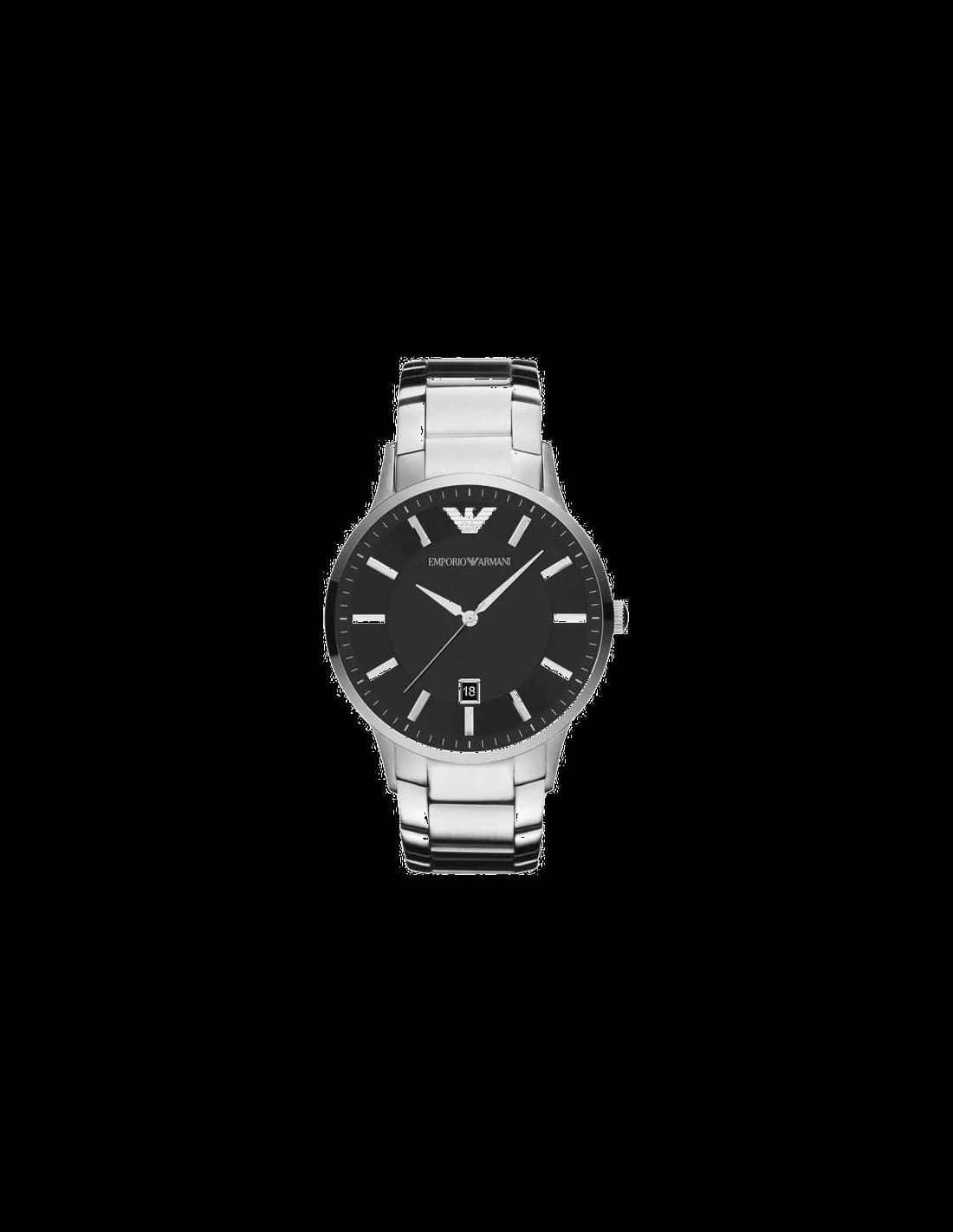 Garde-temps Emporio Armani AR2457 pour homme, noir classique acier