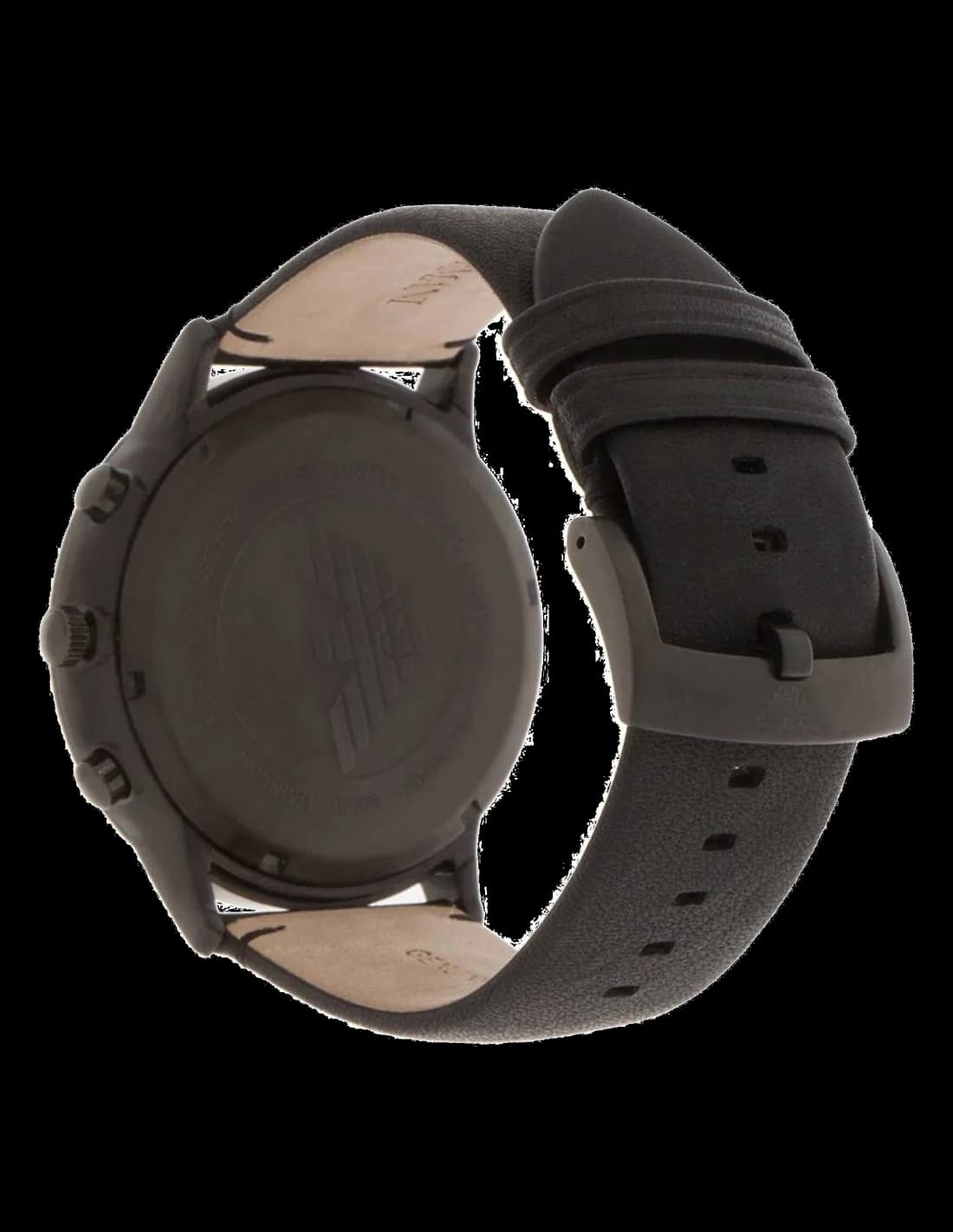 Zoom sur le cadran noir du Emporio Armani AR2461