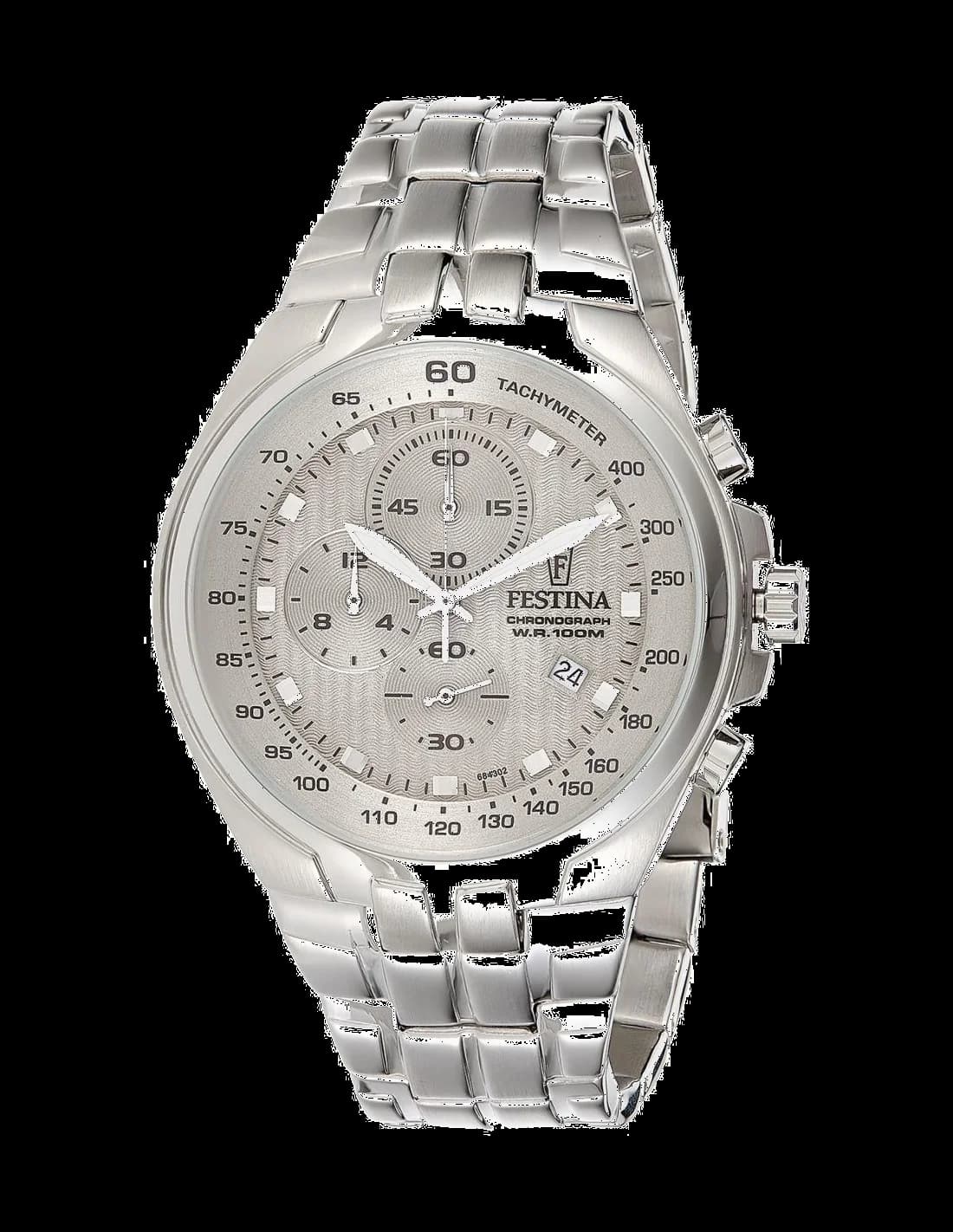 Garde-temps Festina F6843/2 pour homme, au cadran gris, sportive en acier