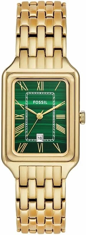Montre Fossil ES5341 femme cadran vert bracelet acier