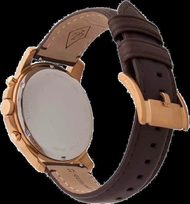 Zoom sur le cadran bleu du Fossil FS5068IE