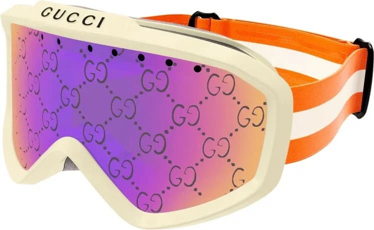 Garde-temps Gucci GG1210S-002 pour unisexe, blanc, inscription Gucci
