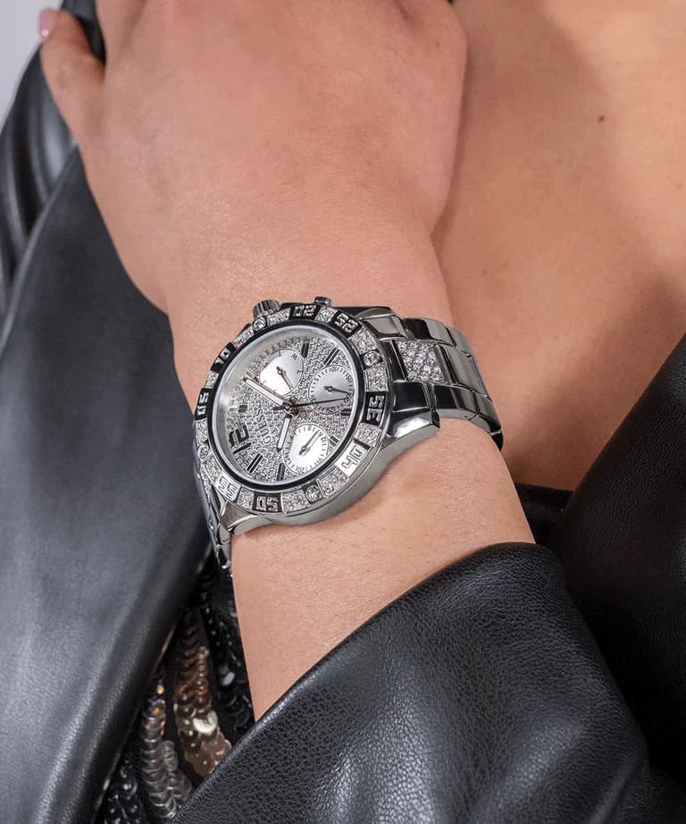 Montre Femme Guess Majesty GW0771L1 en Acier Argenté avec Cristaux vue 5