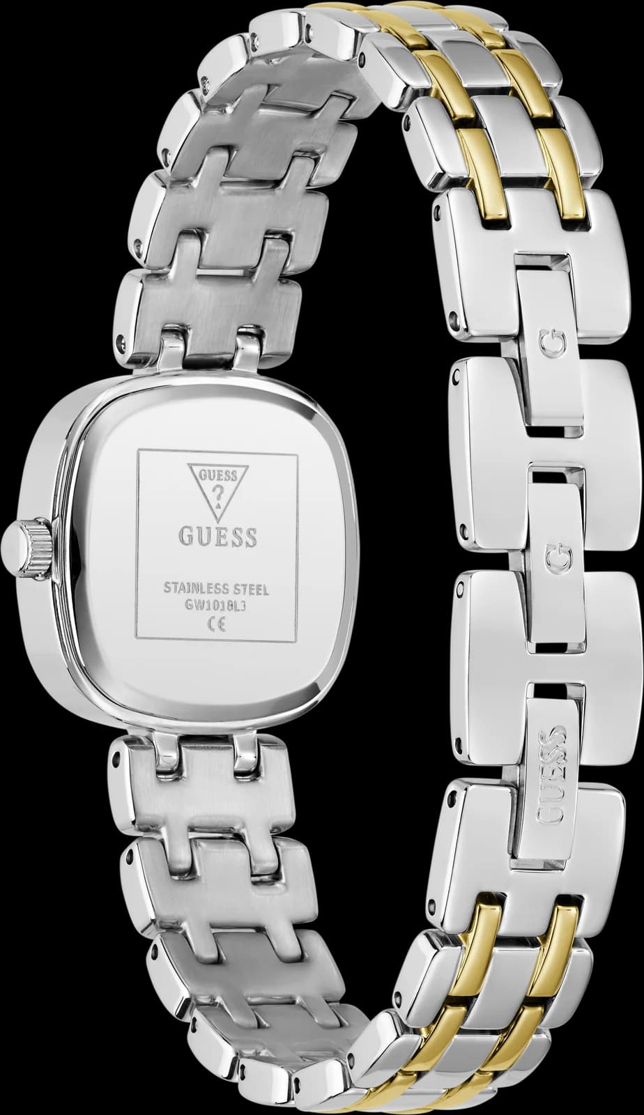 Montre Guess Hazel GW1018L3, fond du boîtier acier gravé