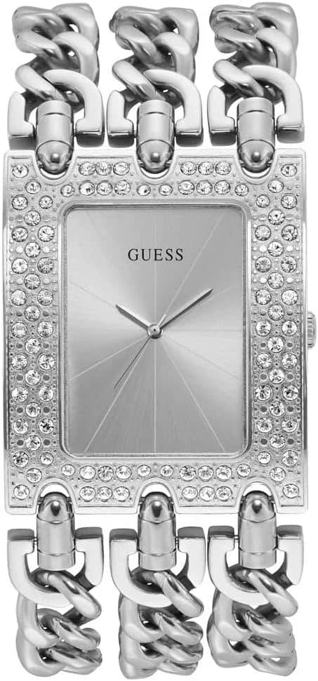 Garde-temps Guess W1275L1 pour femme, au cadran gris et bracelet acier