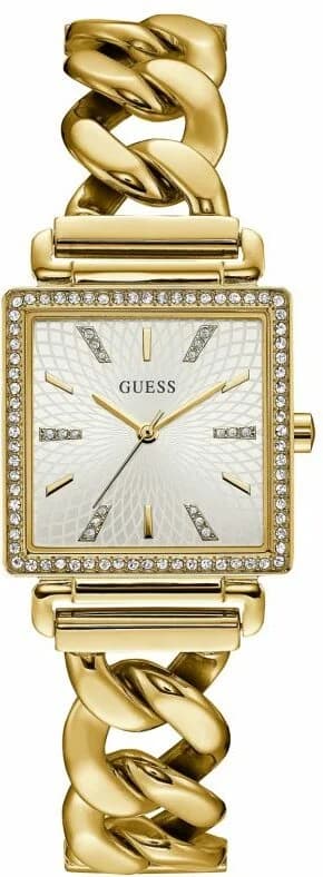 Garde-temps Guess W1030L2 pour femme, cadran blanc sur bracelet acier