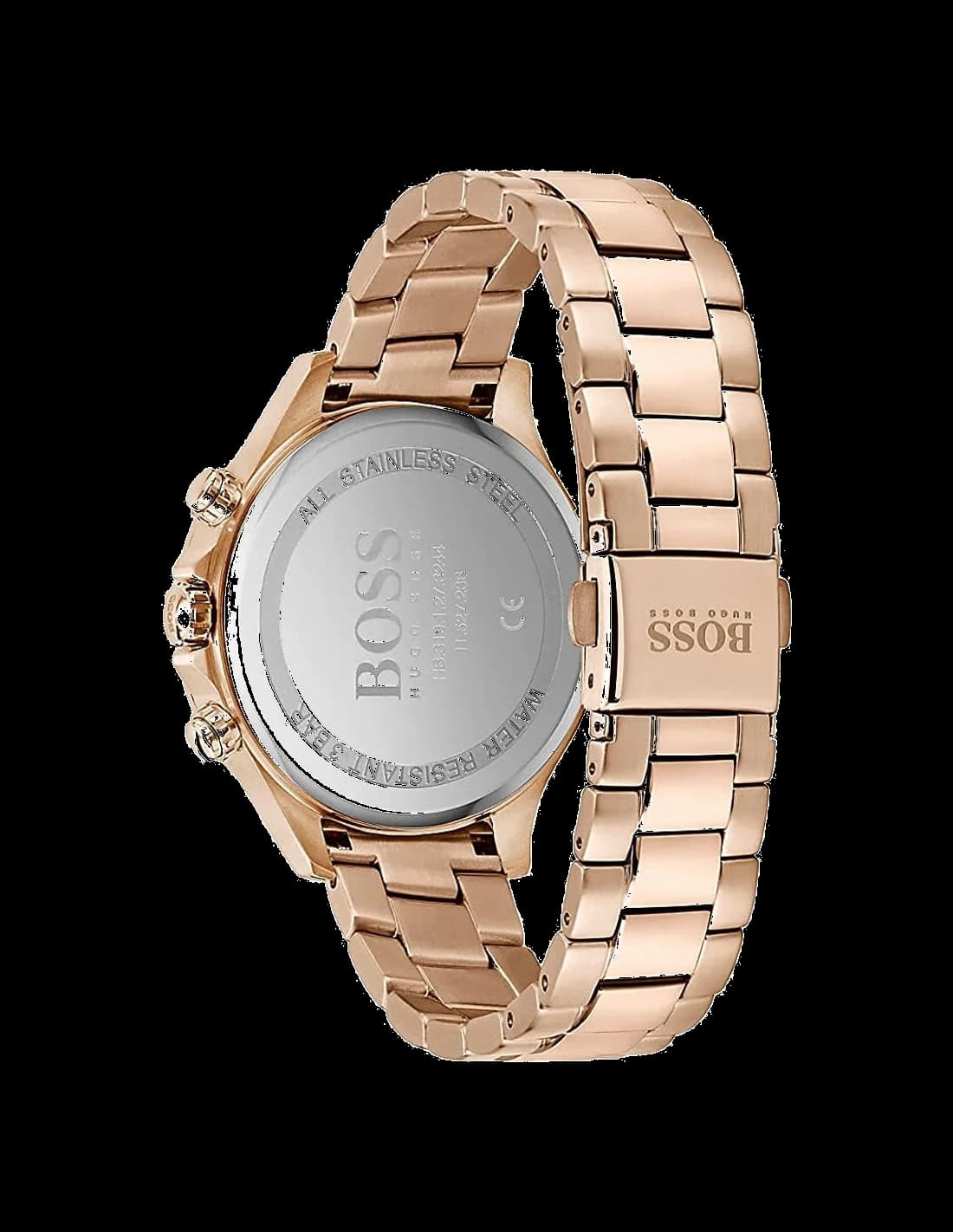 Zoom sur le cadran or rose du Hugo Boss 1502592