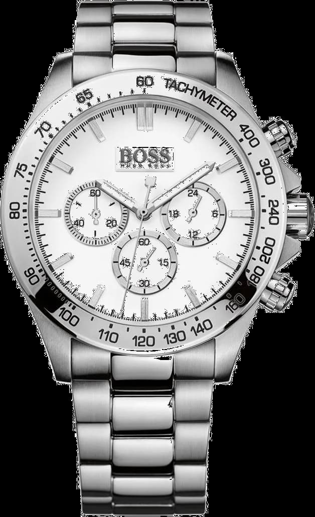Garde-temps Hugo Boss 1512962 pour homme, cadran argent et bracelet acier maillons
