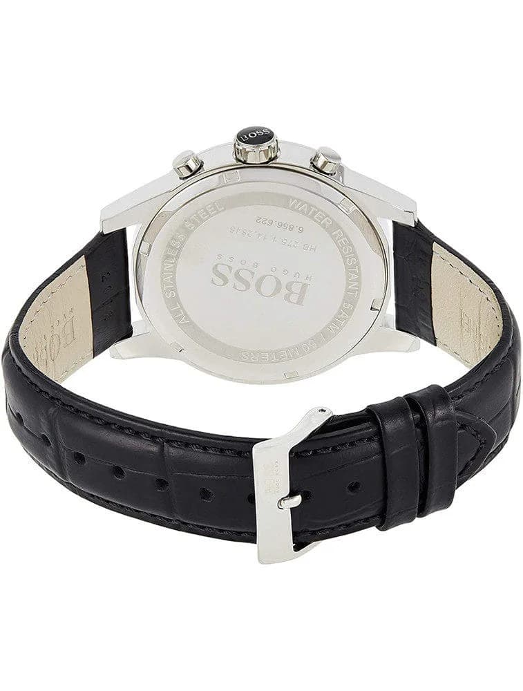 Zoom sur le cadran noir du Hugo Boss 1513279