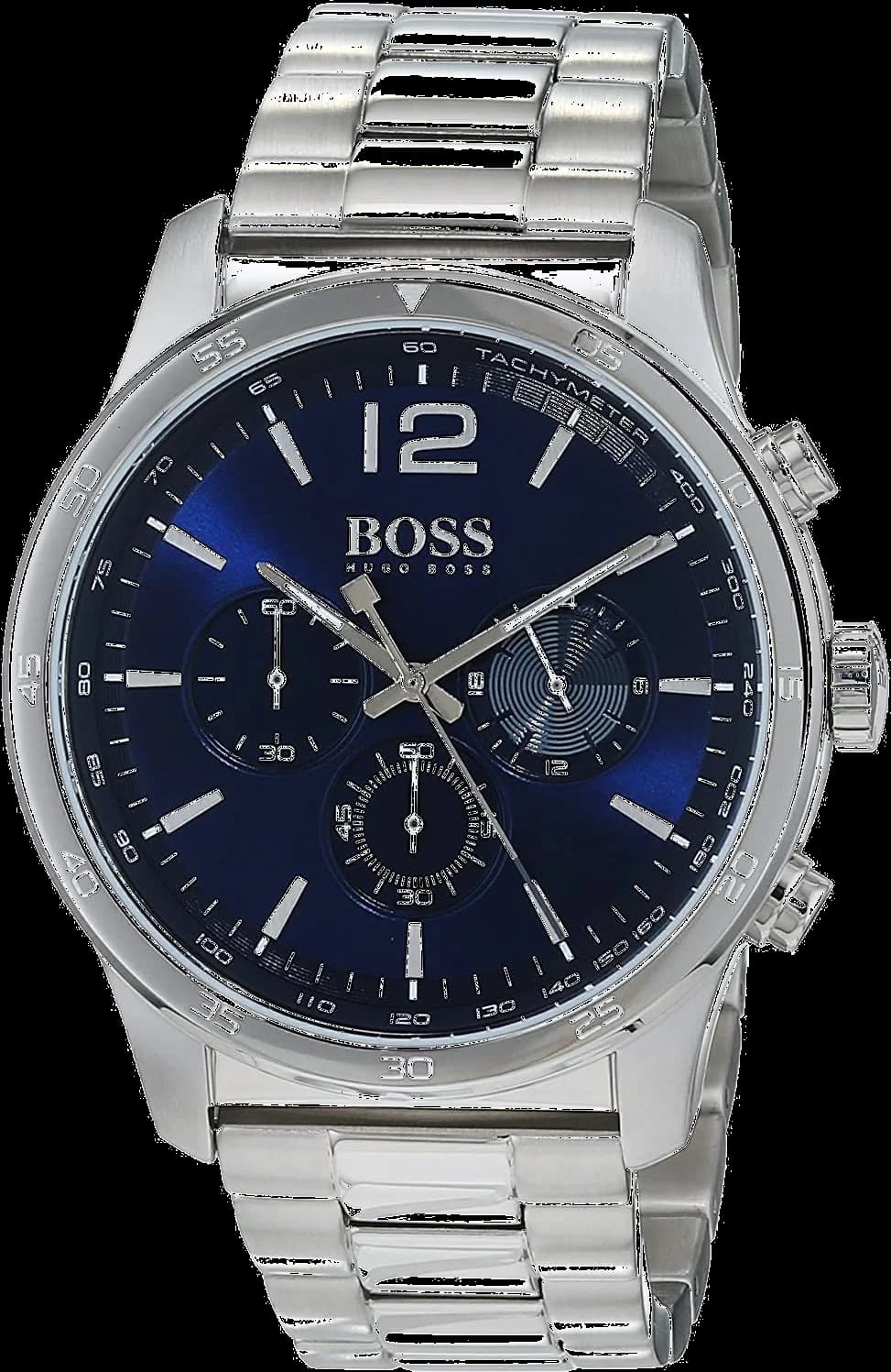 Garde-temps Hugo Boss 1513527 pour homme, chronographe sport cadran bleu acier