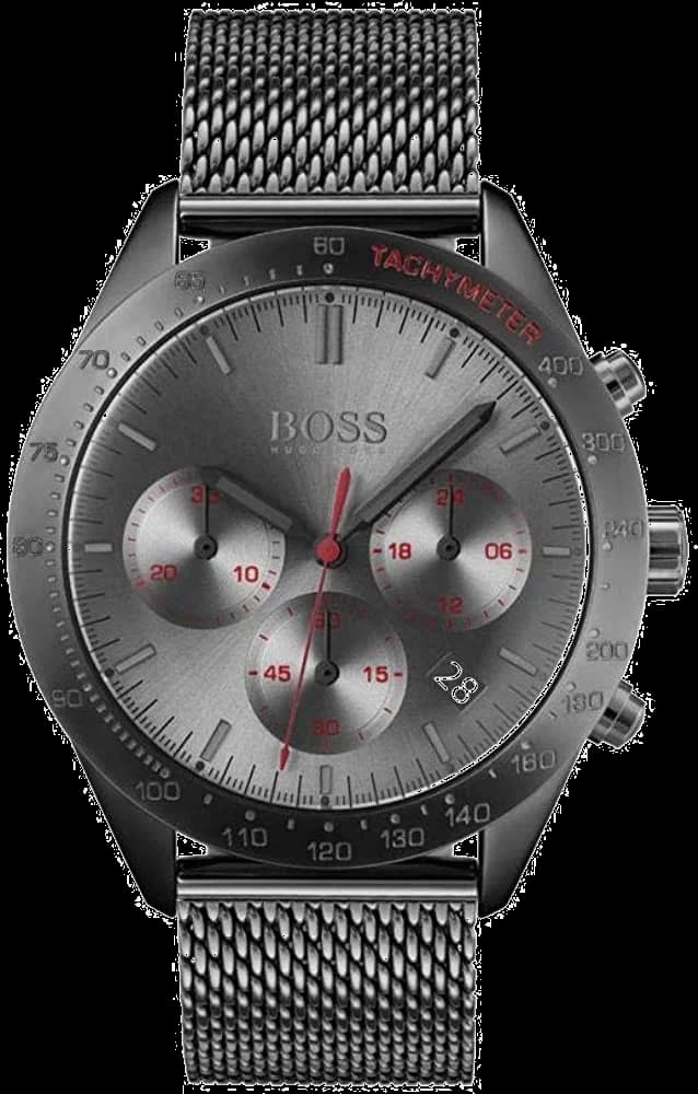 Garde-temps Hugo Boss 1513637 pour homme, cadran gris anthracite sur bracelet acier
