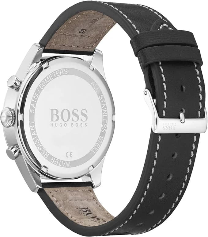 Zoom sur le cadran noir du Hugo Boss 1513708