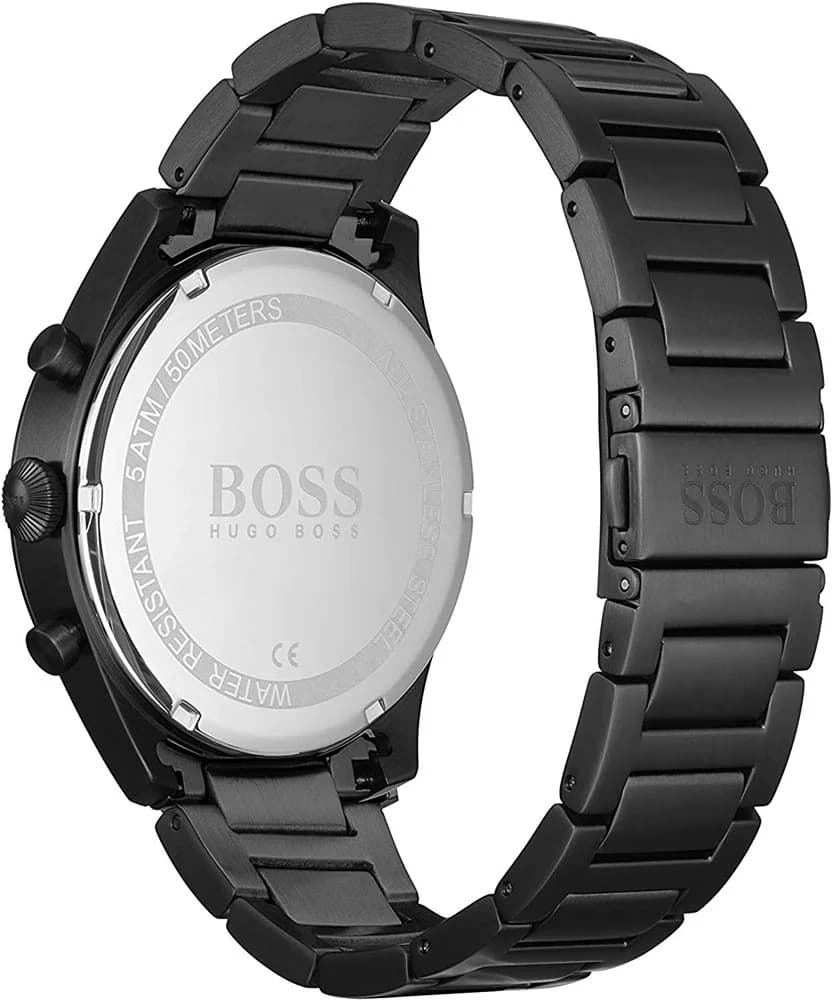 Zoom sur le cadran noir du Hugo Boss 1513714