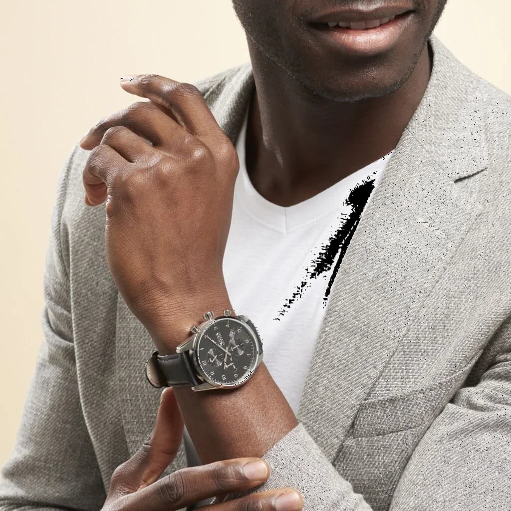 Zoom sur le cadran noir du Hugo Boss 1513782
