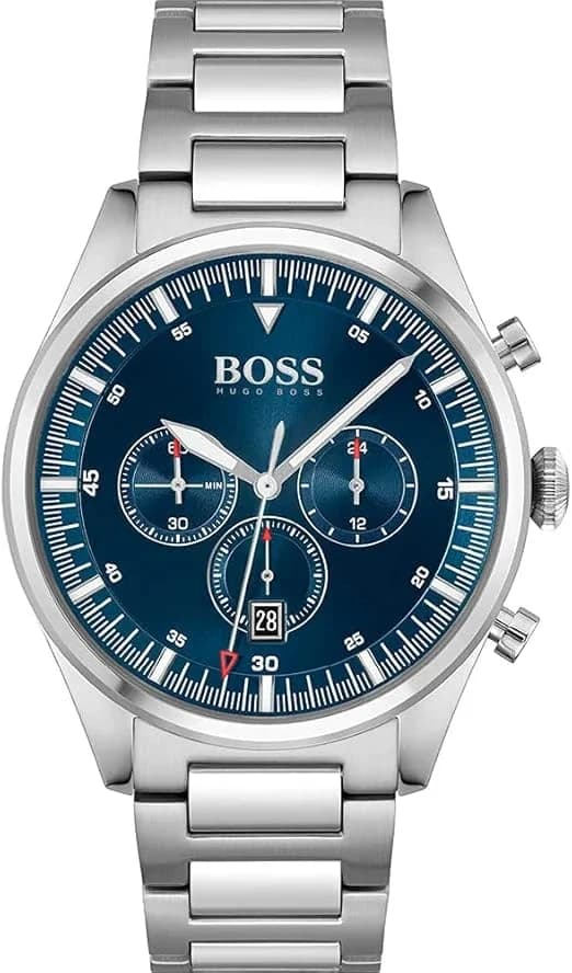 Garde-temps Hugo Boss 1513867 pour homme, cadran bleu sur bracelet acier