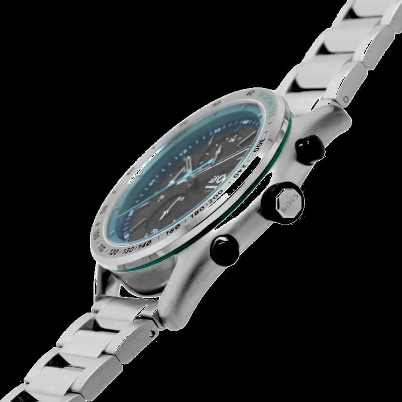 Zoom sur le cadran noir du Hugo Boss 1514023