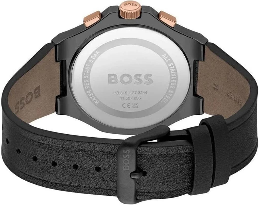 Zoom sur le cadran noir du Hugo Boss 1514089
