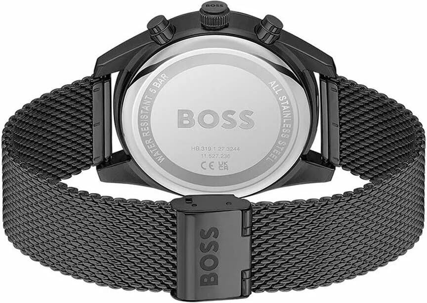 Zoom sur le cadran noir du Hugo Boss 1514150