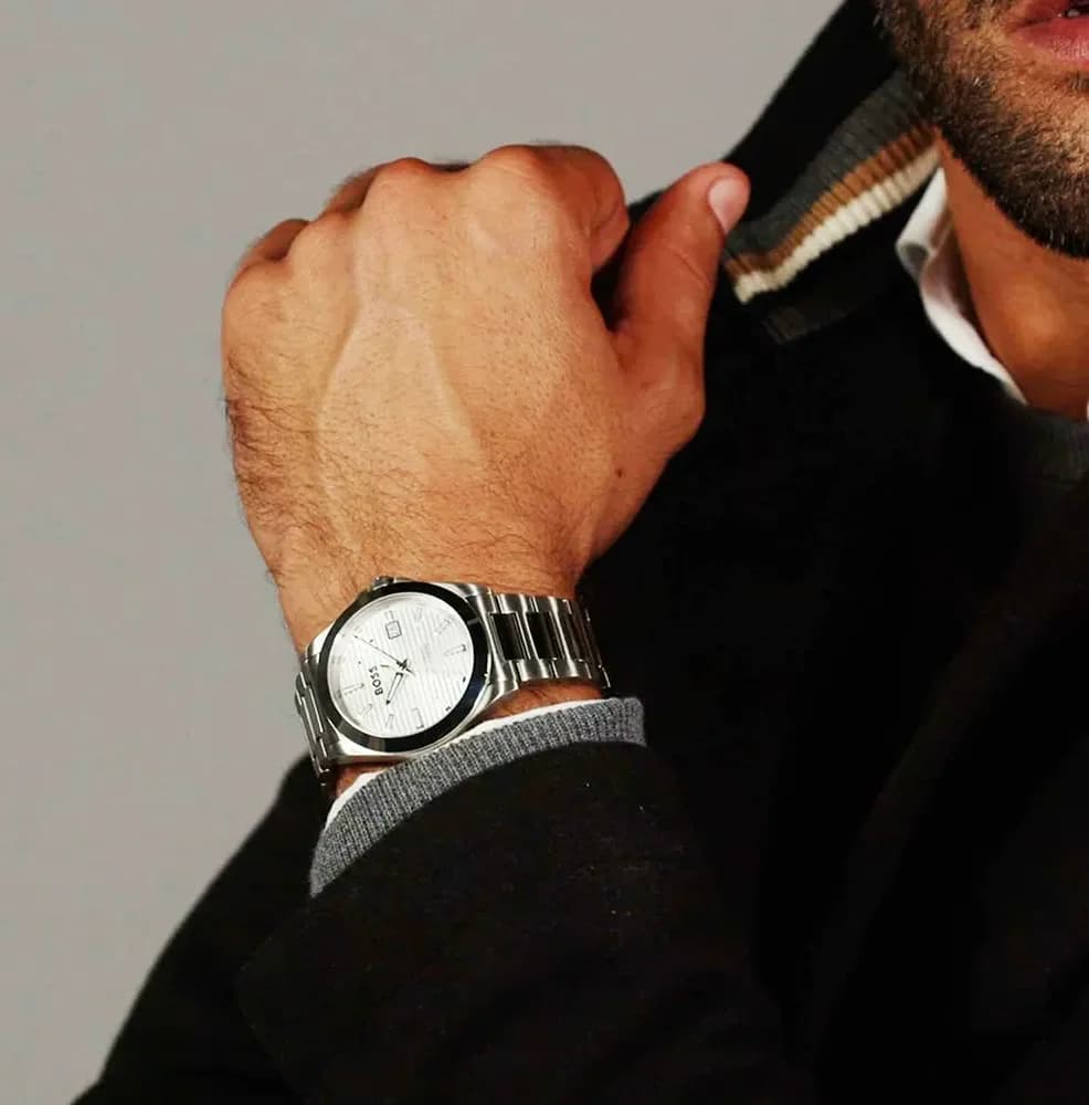 Montre Hugo Boss 1514176 homme verso boîtier argent