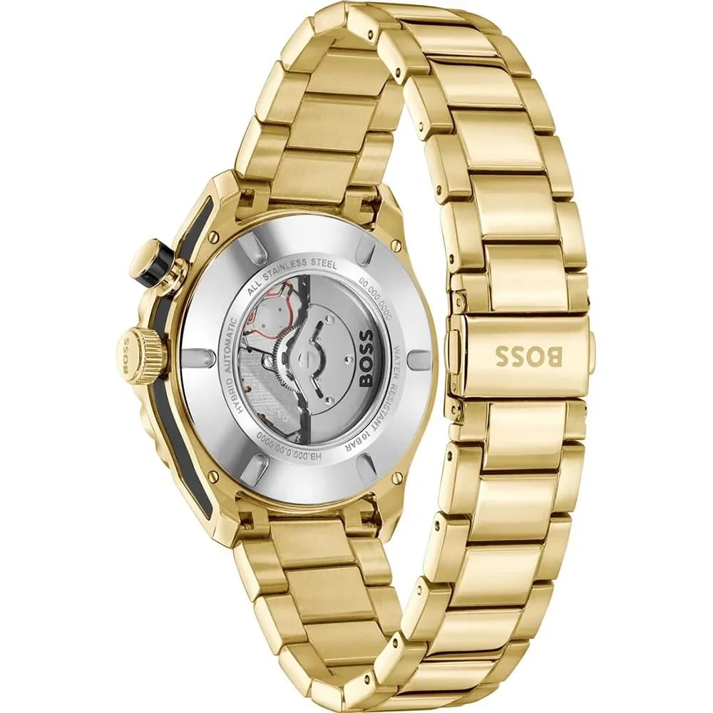 Zoom sur le cadran noir du Hugo Boss 1514180