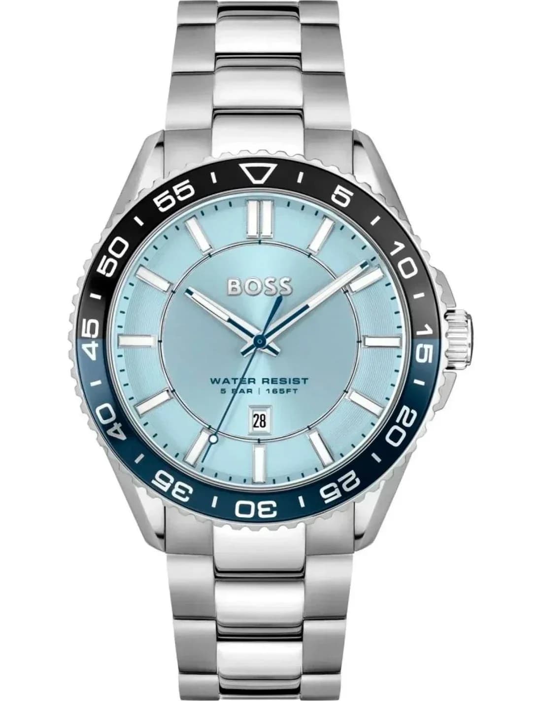 Garde-temps Hugo Boss 1514207 pour homme, cadran bleu et bracelet acier