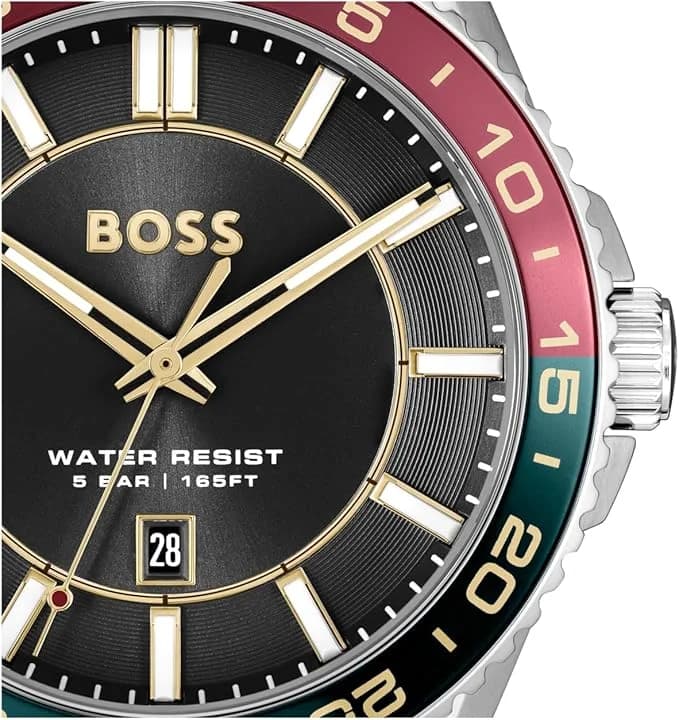 Zoom sur le cadran noir du Hugo Boss 1514210