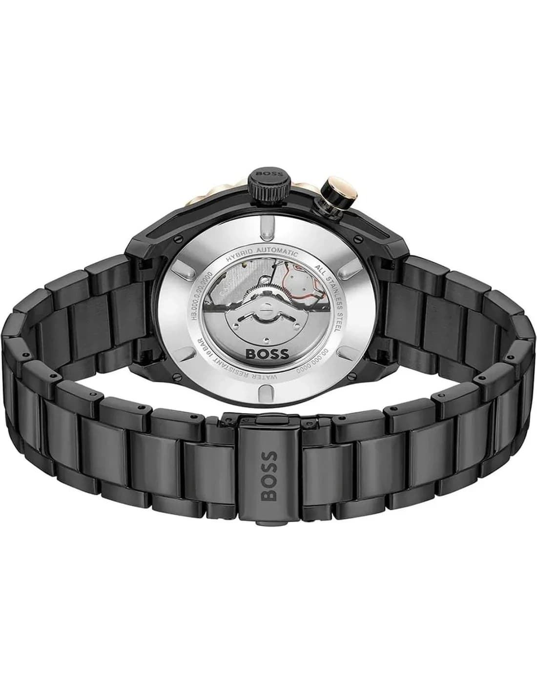 Zoom sur le cadran noir du Hugo Boss 1514215