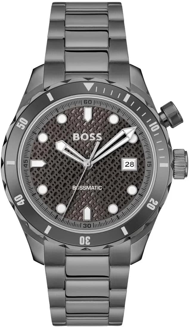 Garde-temps Hugo Boss 1514213 pour homme, cadran marron sur bracelet acier