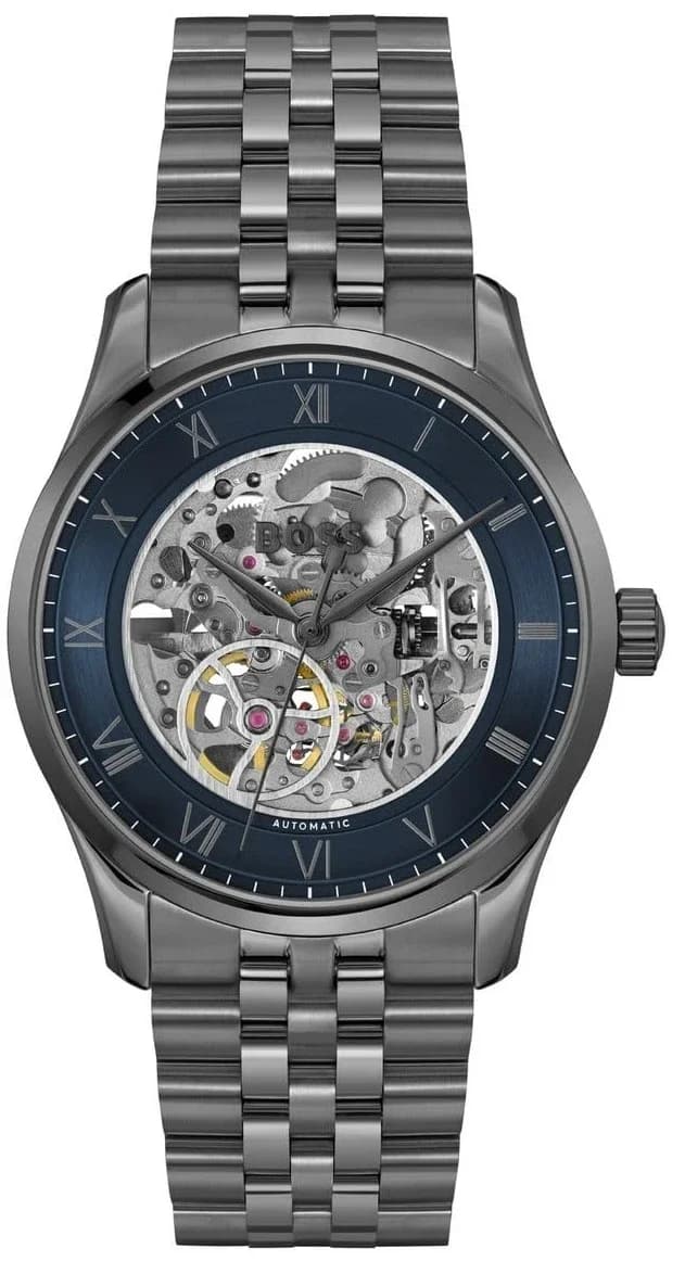 Garde-temps Hugo Boss 1514254 pour homme, cadran bleu, bracelet acier