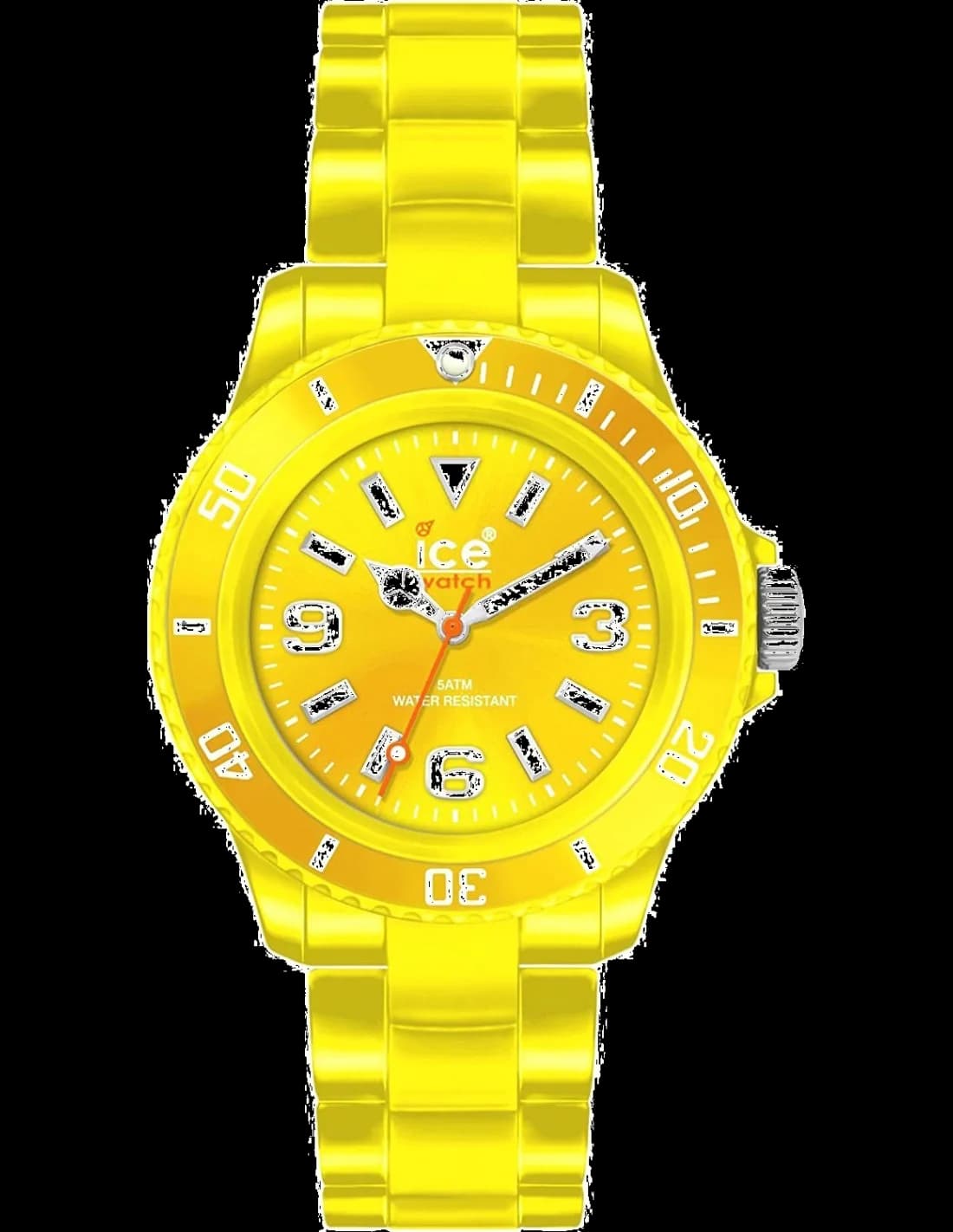 Garde-temps Ice Watch CS.YW.U.P.10 avec cadran jaune vif et aiguilles noires contrastées pour une lisibilité optimale