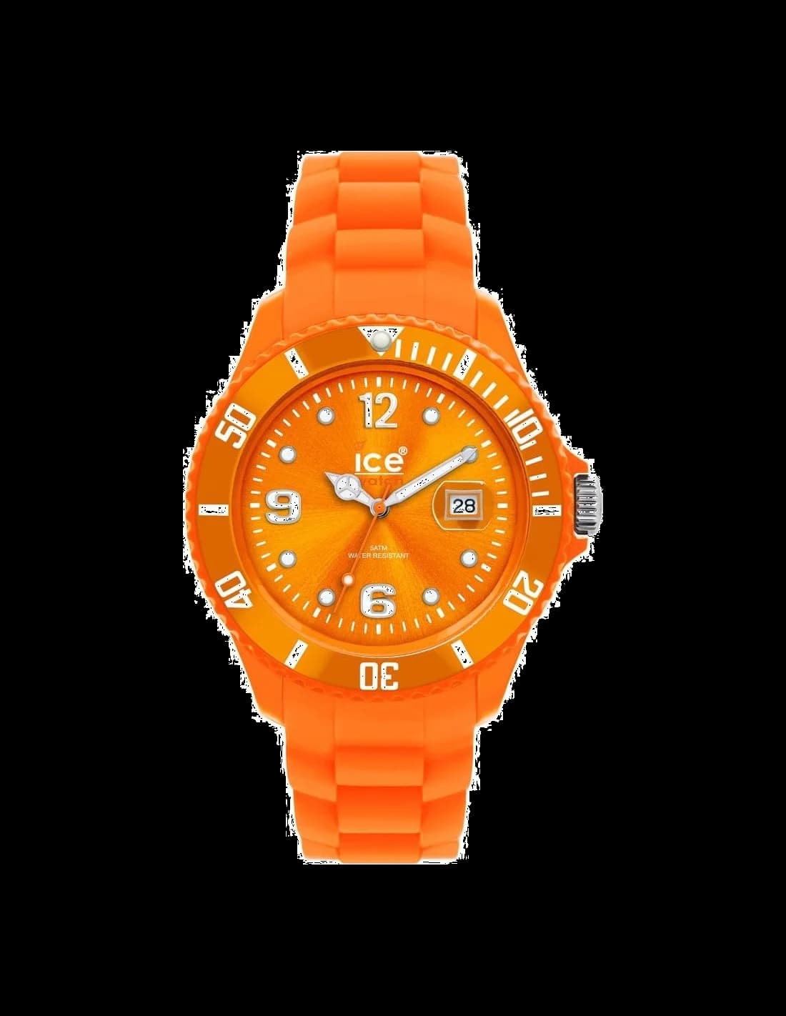 Garde-temps Ice Watch SI.OE.B.S.09 pour unisexe, au cadran orange sur silicone