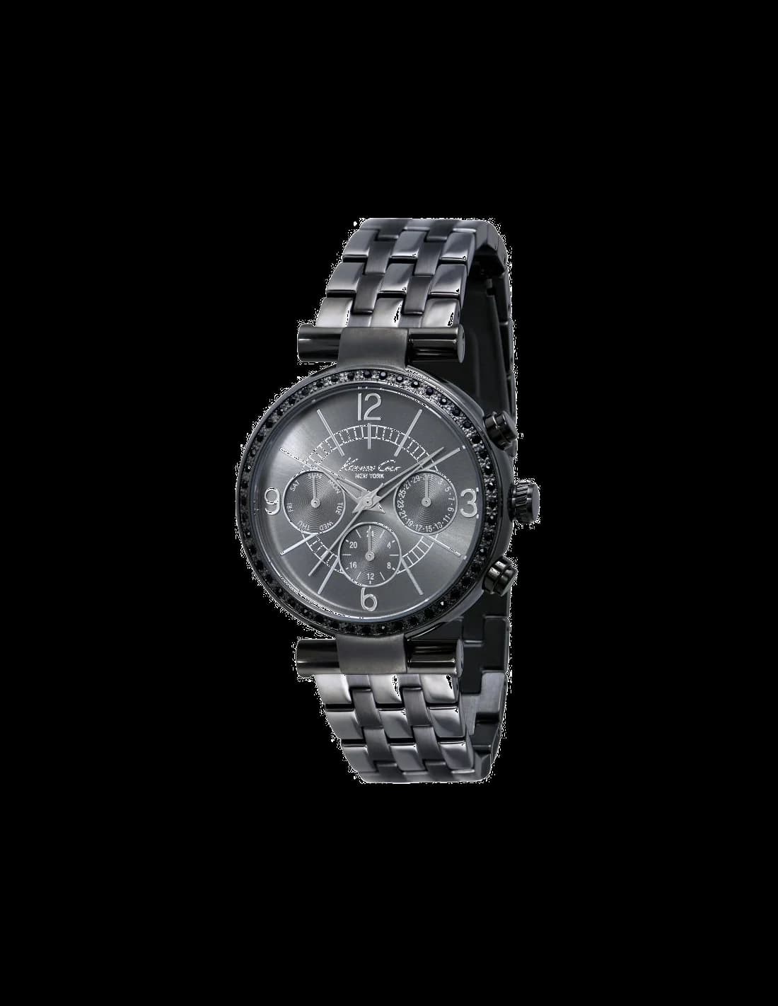 Garde-temps Kenneth Cole KC4903 pour femme, cadran gris sur acier