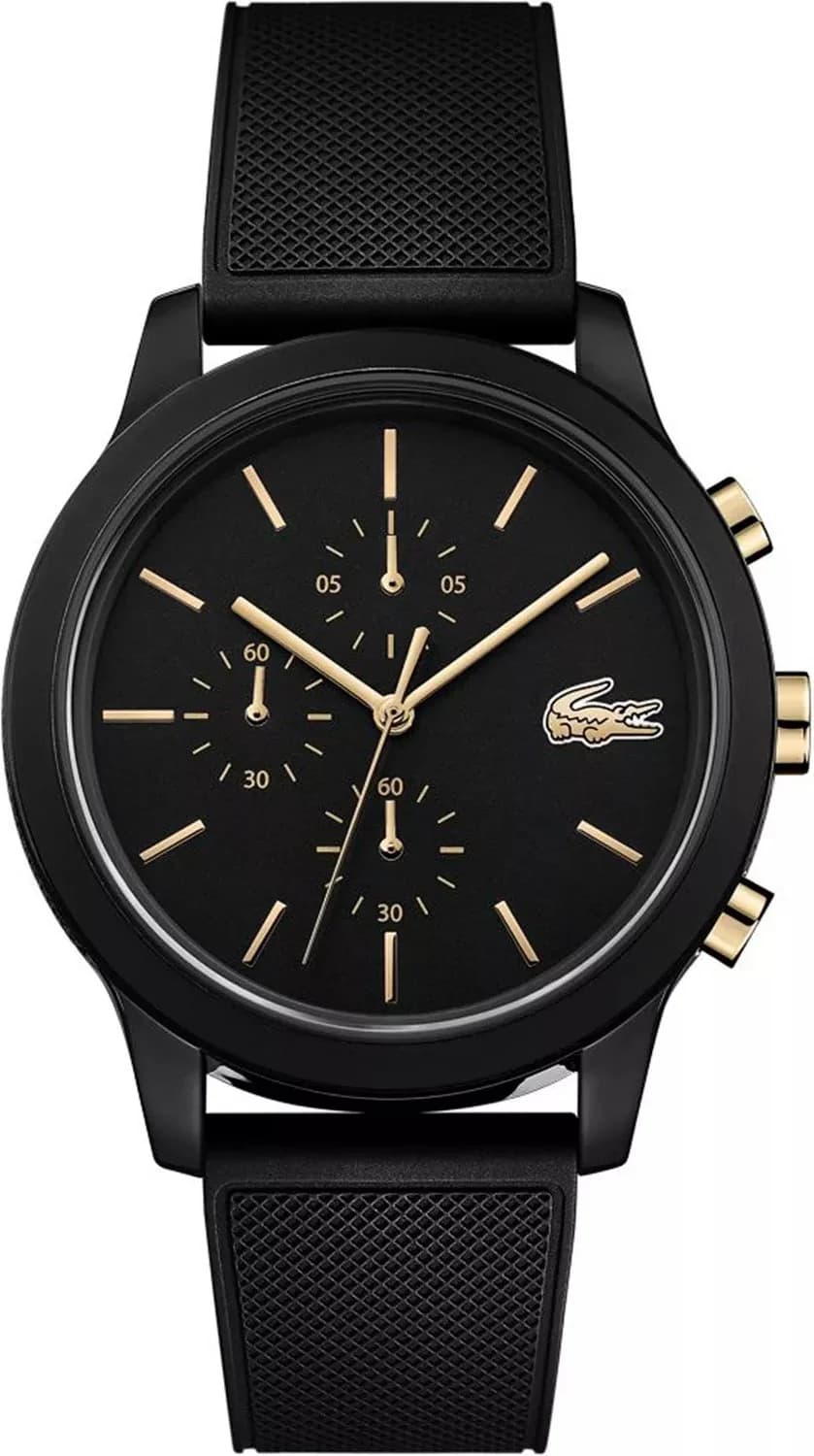 Garde-temps Lacoste 2011012 pour homme, boîtier noir et bracelet noir