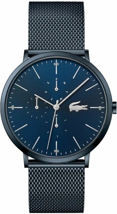 Garde-temps Lacoste 2011058 pour homme, cadran bleu et bracelet acier milanais