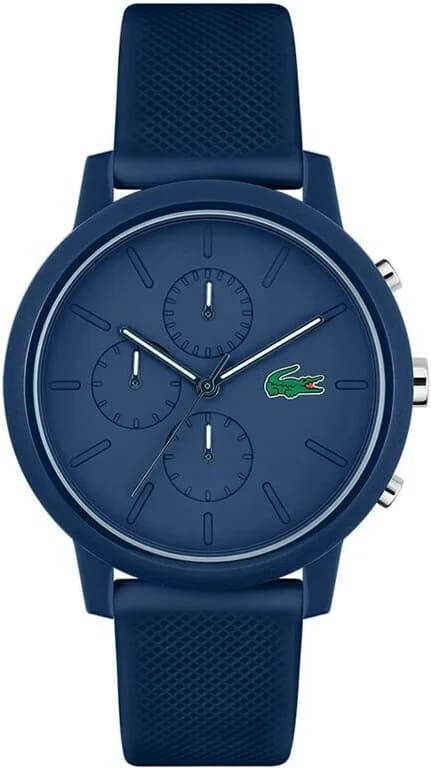 Garde-temps Lacoste 2011244 pour homme, chronographe bleu avec bracelet silicone bleu