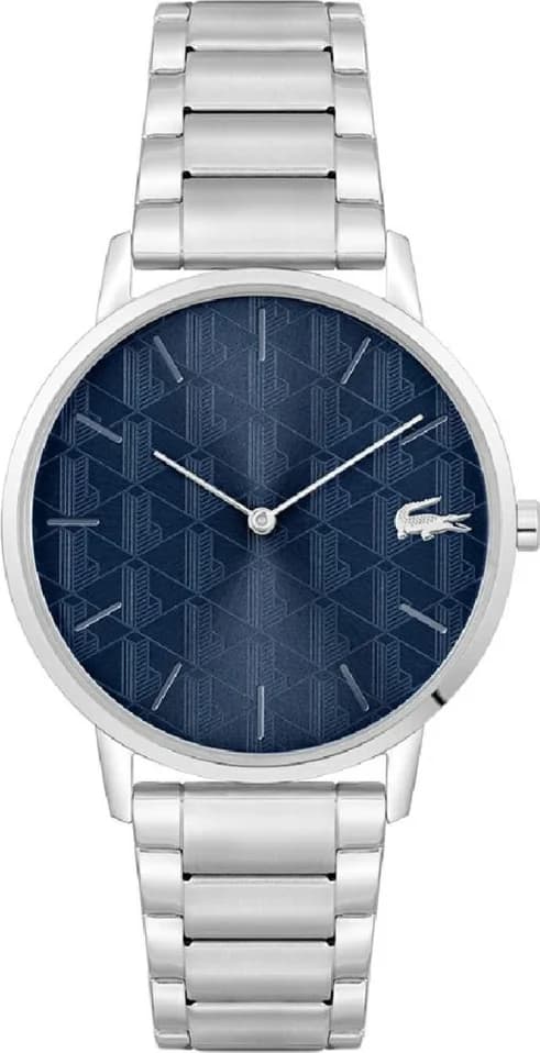Garde-temps Lacoste 2011305 pour homme, bracelet acier argenté, cadran bleu
