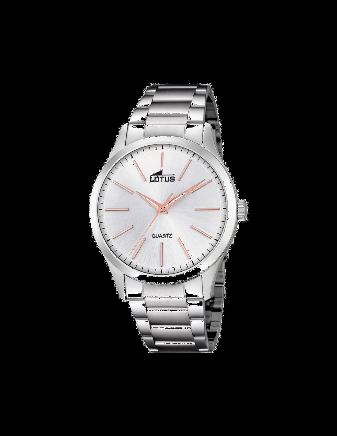 Garde-temps Lotus L15959/5 pour homme, cadran argenté, bracelet acier