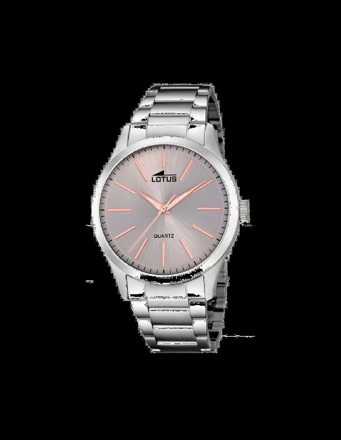 Garde-temps Lotus L15959/8 pour homme, cadran gris, bracelet cuir noir