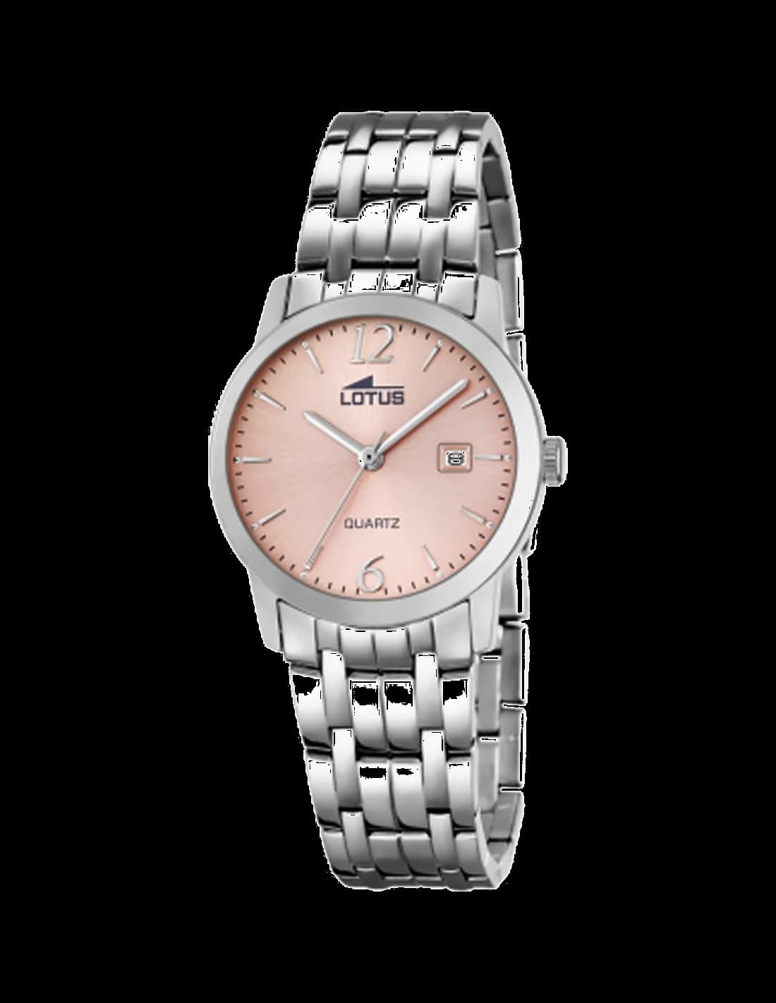 Garde-temps Lotus L18179/2 pour femme, urban classic argent et cadran or rose