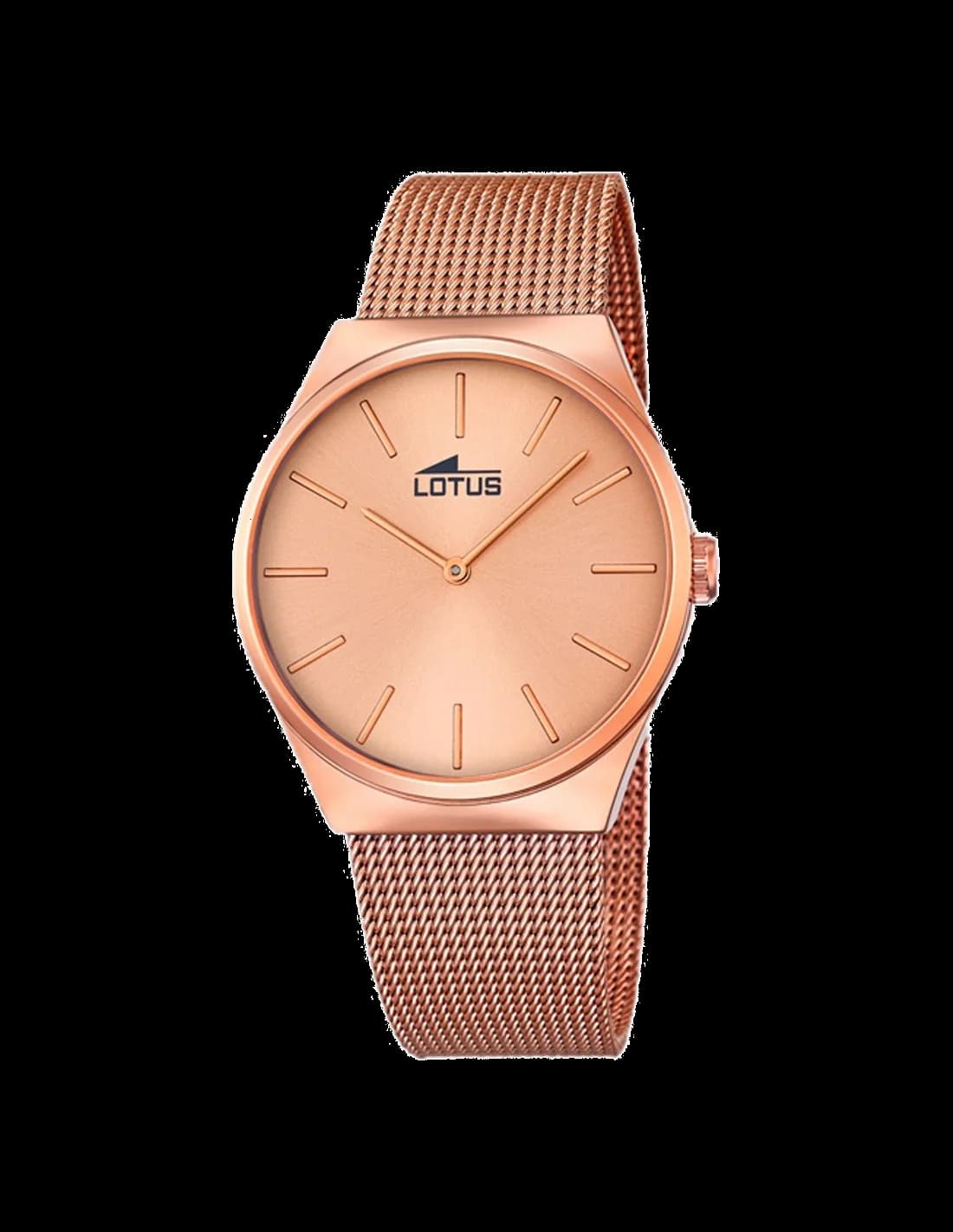 Garde-temps Lotus L18286/2 pour homme, cadran or rose sur bracelet acier