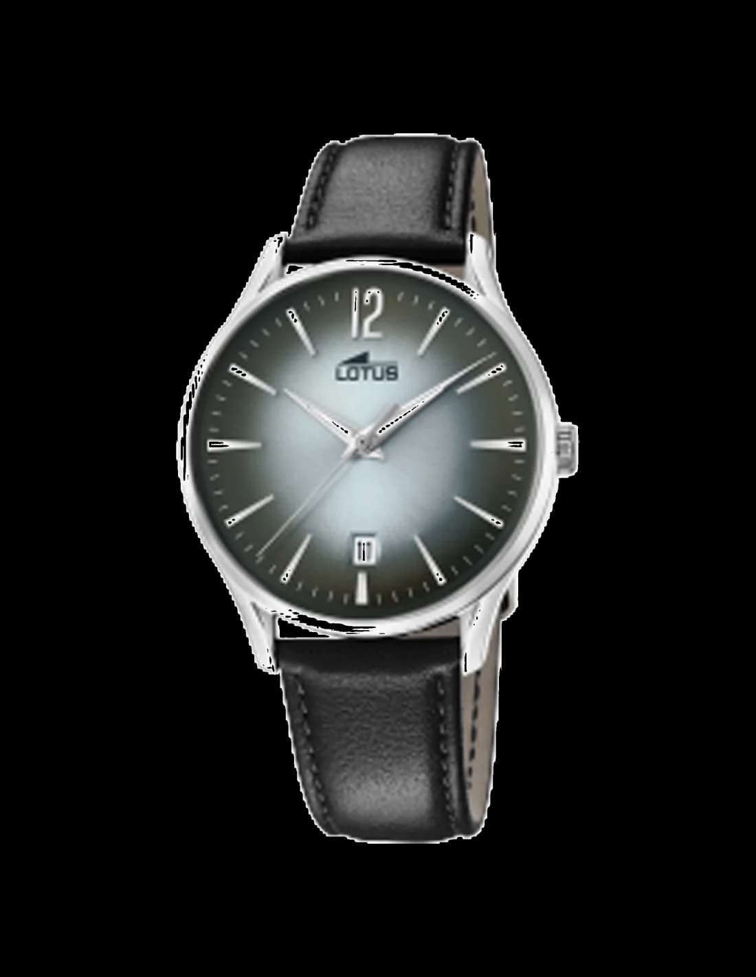 Garde-temps Lotus L18402/4 pour homme, cadran noir, bracelet acier