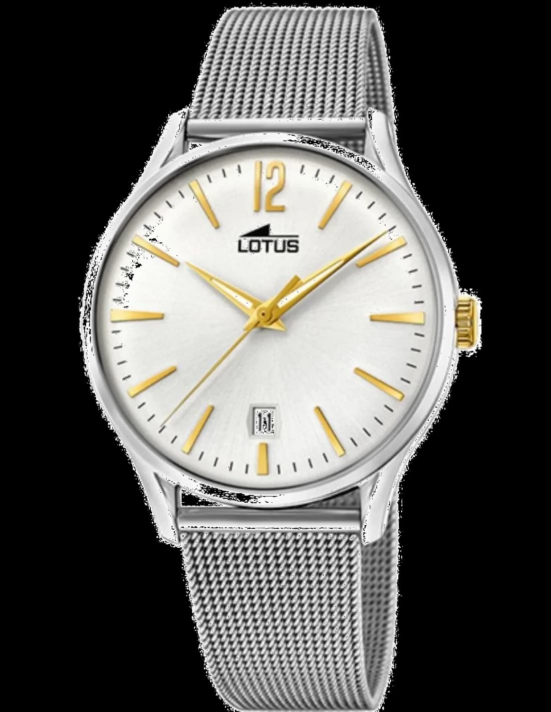 Garde-temps Lotus L18405/1 pour femme, cadran blanc, bracelet acier